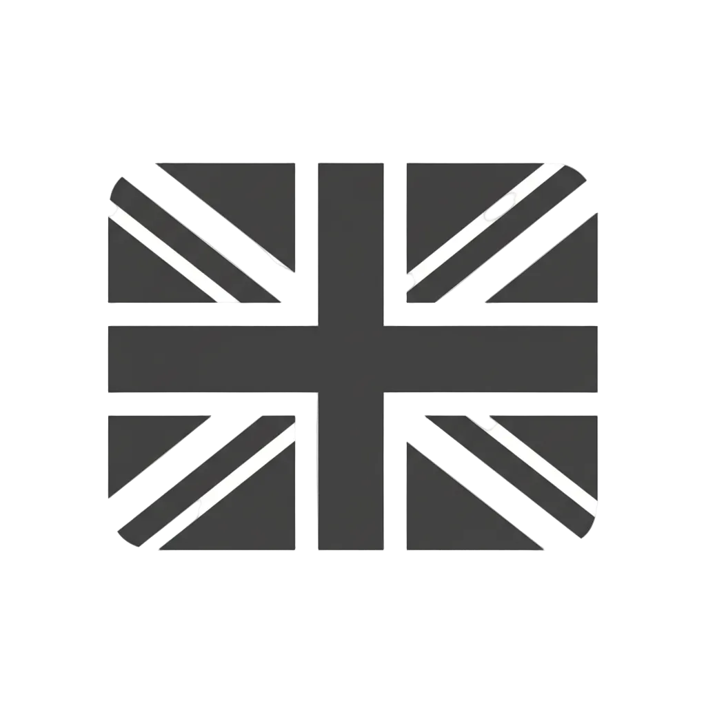 union jack image icon. no colour